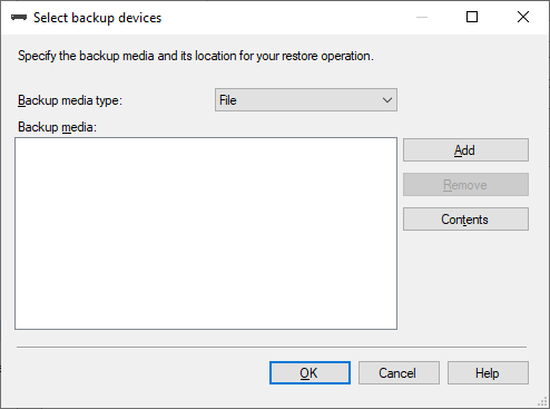 choose backup media type