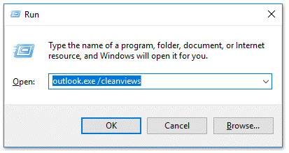 clean outlook view setting and rest navigation pane