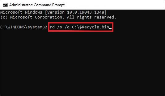 use-command-prompt-to-repair-hidden-recycle-bin-Windows-10