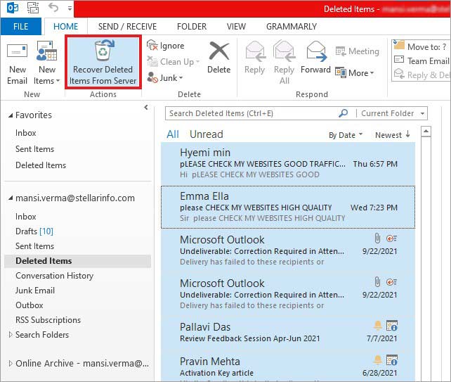 How to Select All Emails in Outlook