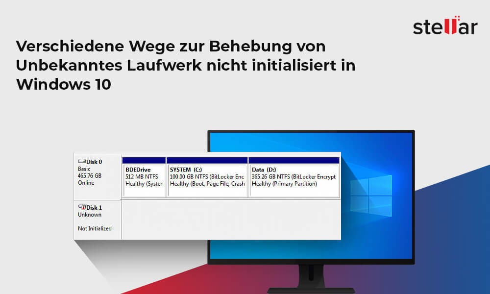 Verschiedene Wege zur Behebung von Unbekanntes Laufwerk nicht initialisiert in Windows 10