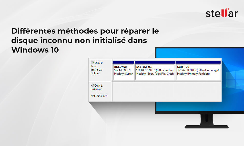 <strong>Différentes méthodes pour réparer le disque dur inconnu non initialisé dans Windows 10</strong>