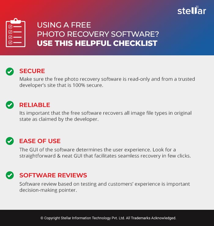 Parameters to choose the Best Free Photo Recovery Software