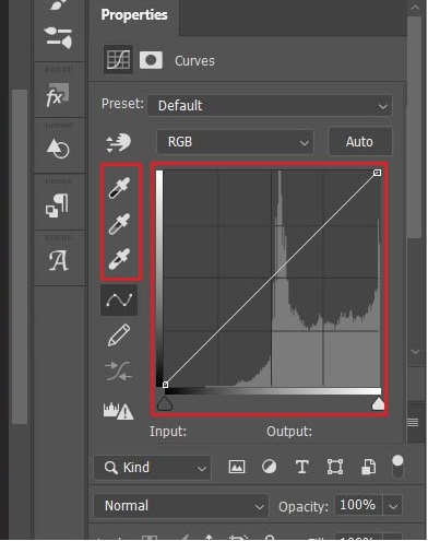 Eyedropper options in Curves 