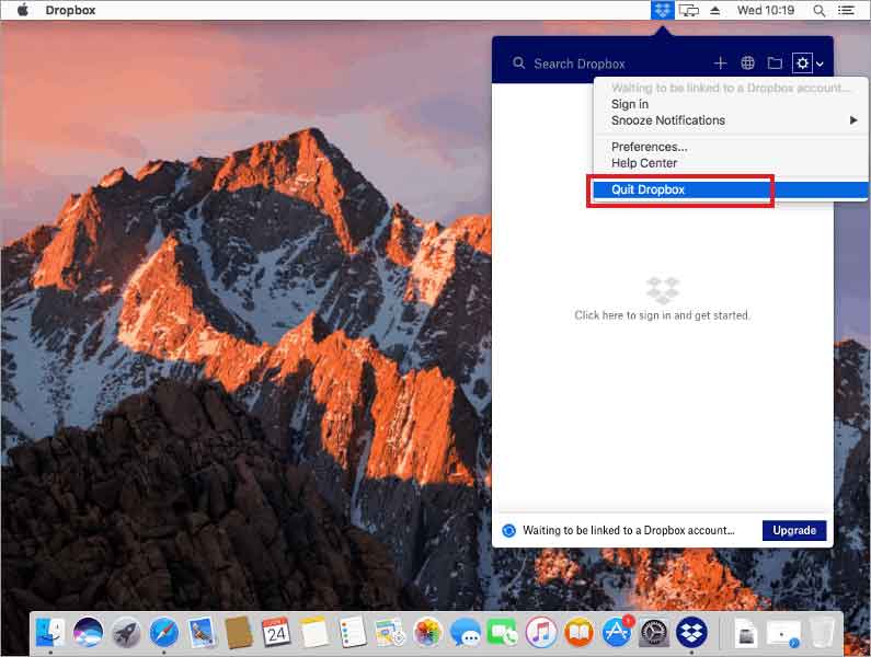 Quit-Dropbox