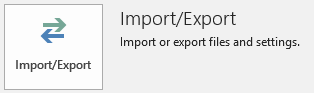 import export wizard outlook