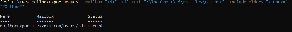 new-mailboxexportrequest