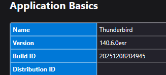 check thunderbird version