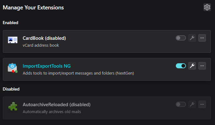 enable importexporttools NG add-on