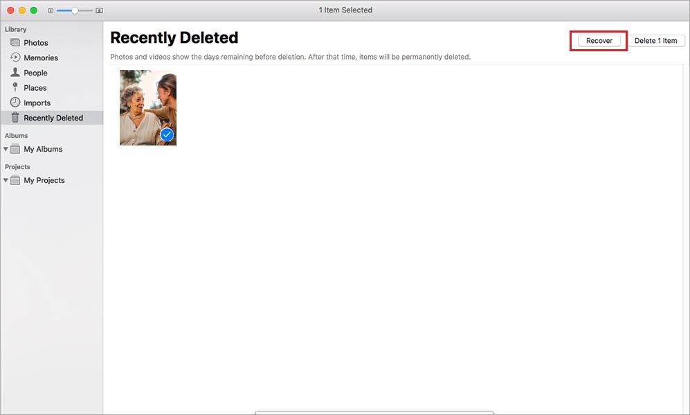 recover photo on mac