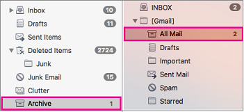 all mail option for gamil accounts