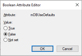 choose false boolean  attribute editor