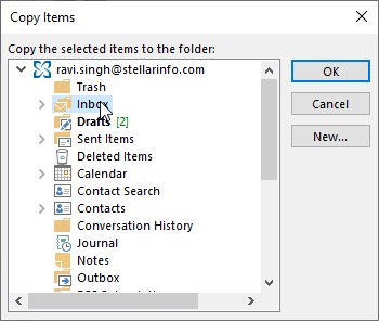 Click Move > Other Folder
