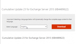 download microsoft exchange server 2013 cumulative update 23
