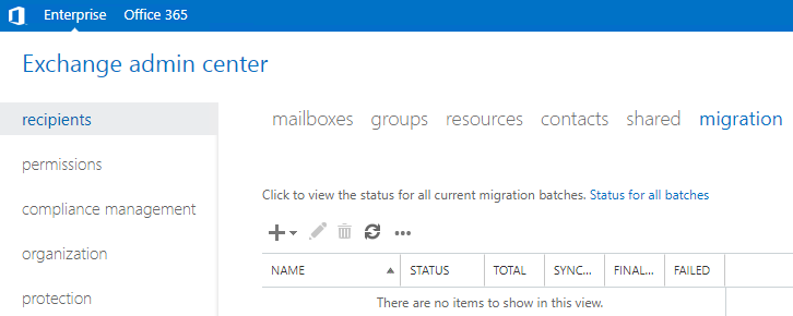 exchange admin center migration