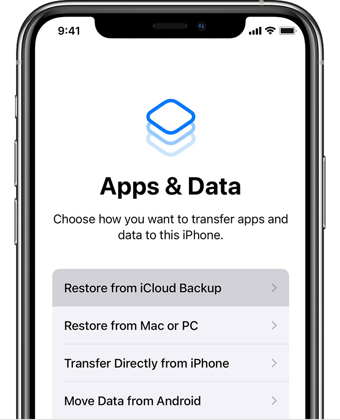  Restore from iCloud Backup on iphone