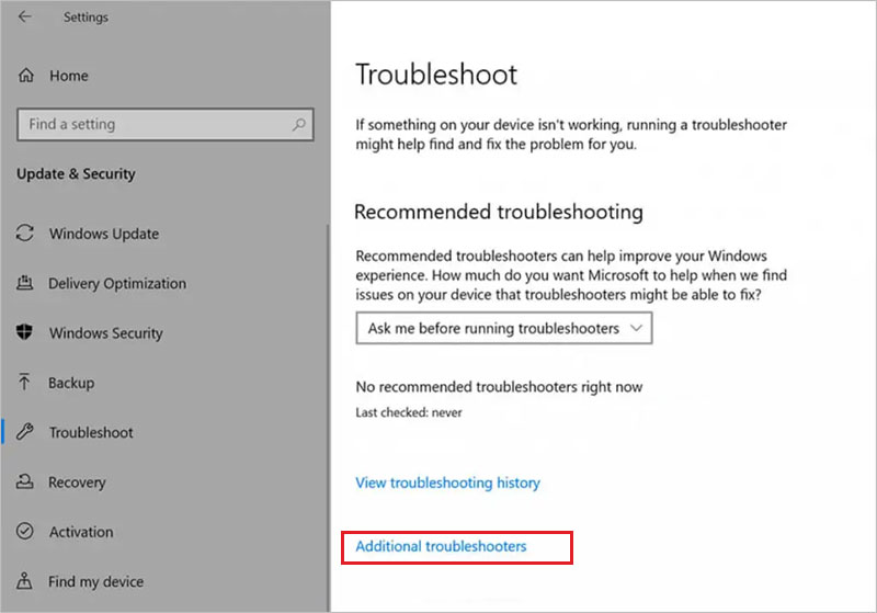 troubleshoot windows