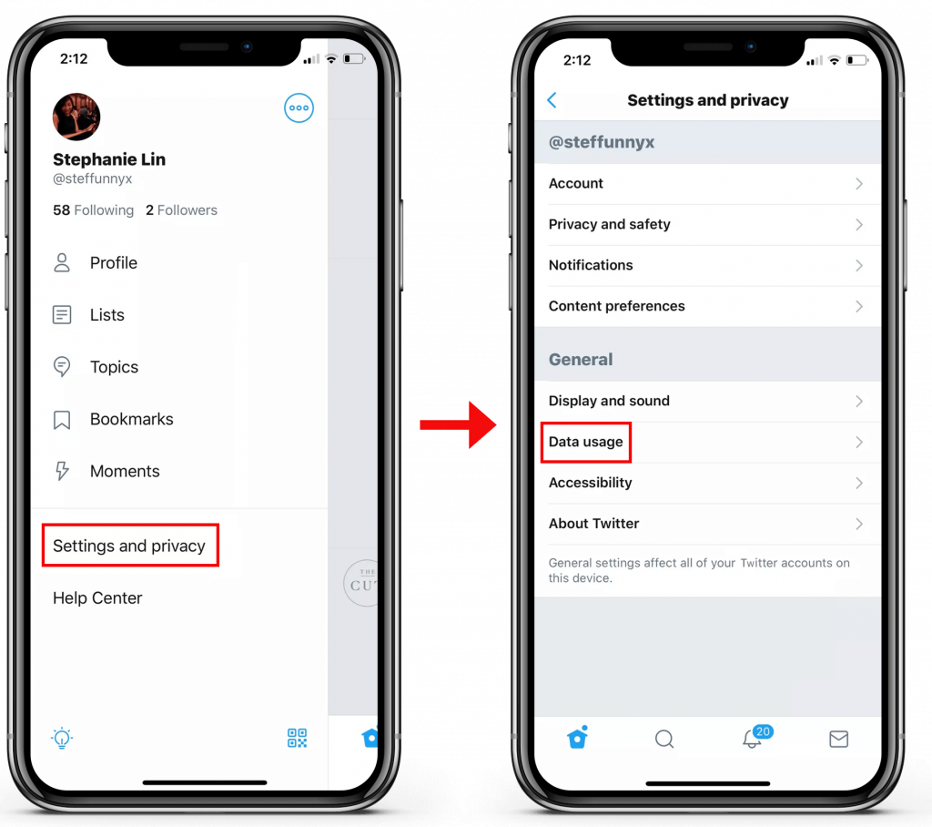 iPhone Settings and privacy-General- Data Usage