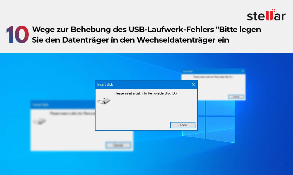 10 Wege zur Behebung des USBLaufwerkFehlers "Bitte legen Sie den Datenträger in den