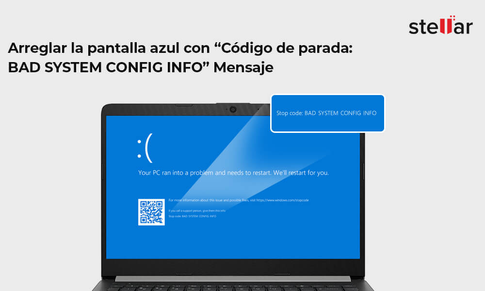 Arreglar la pantalla azul con “Código de parada: BAD SYSTEM CONFIG INFO” Mensaje