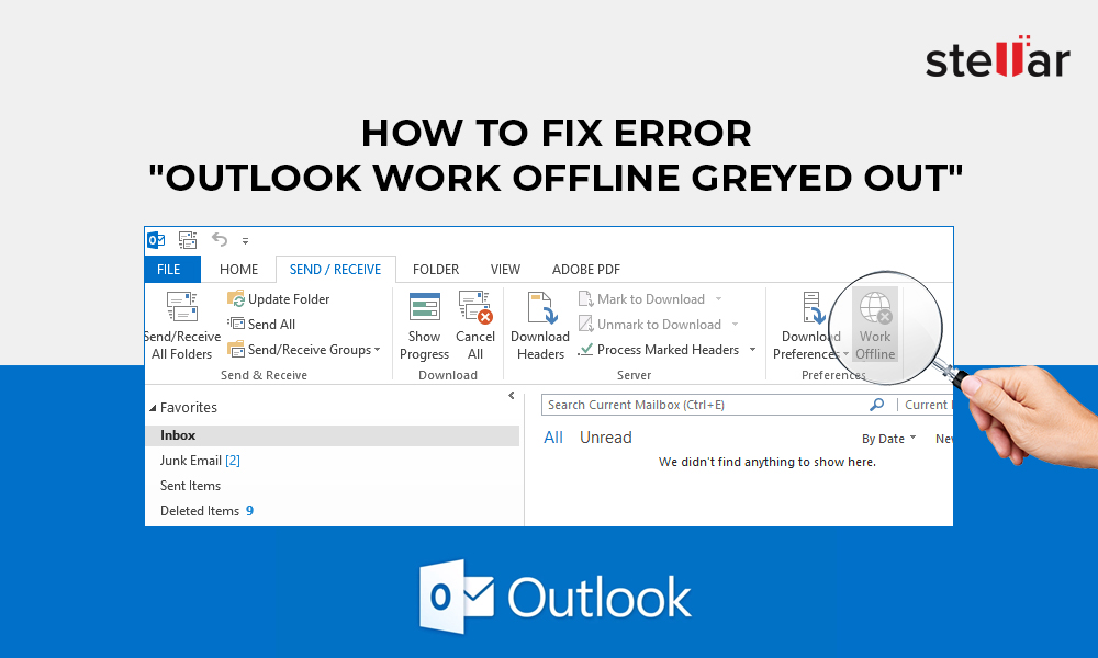 How to Fix Error Outlook Work Offline Greyed Out