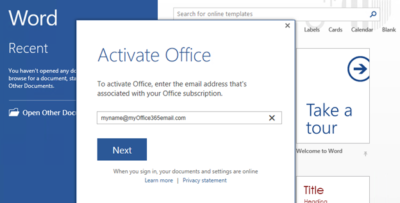 Activer Outlook