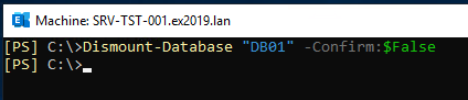 dismount database exchange managemnet shell