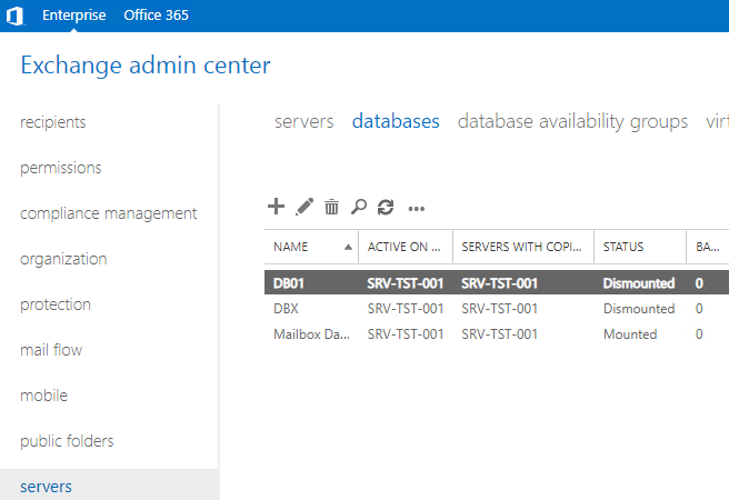 exchange admin center