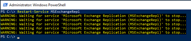 restart Microsoft Exchange Mailbox Replication using powershell
