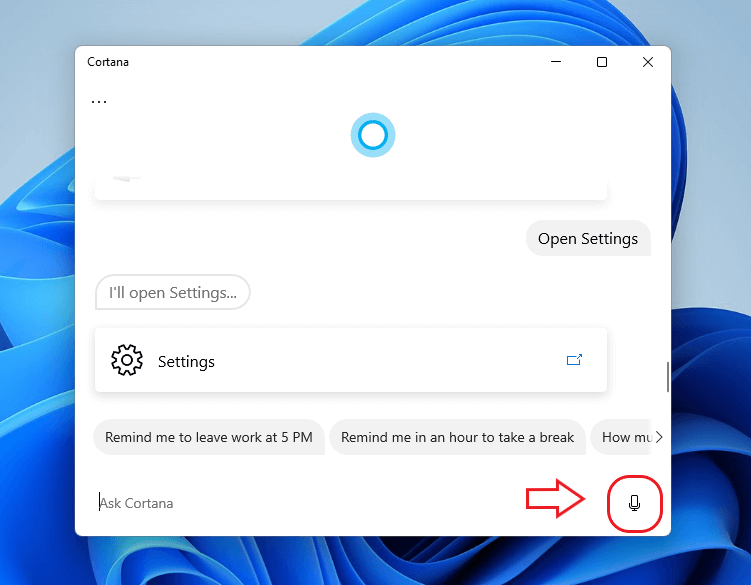 Click-mic-to-speak-in-cortana