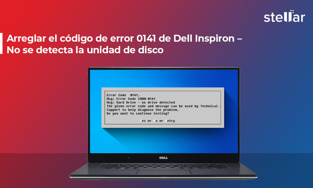 Arreglar el código de error 0141 de Dell Inspiron – No se detecta la unidad de disco