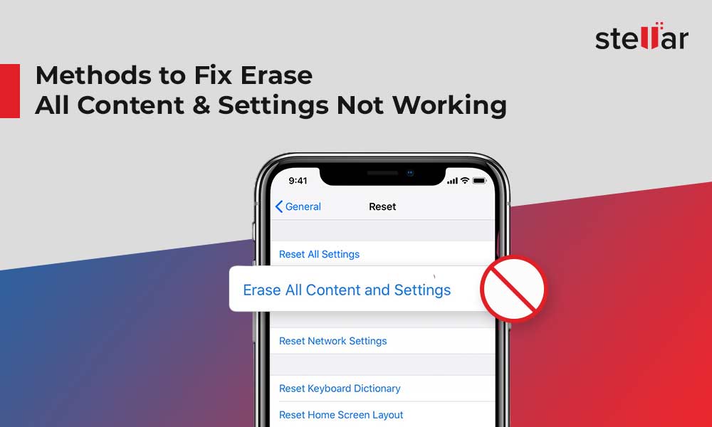 Erase All Content and Settings Not Working