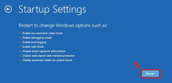 Startup-Settings-Restart