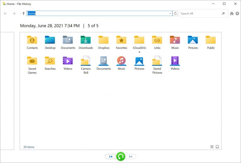 Recover Photos from File History on Windows