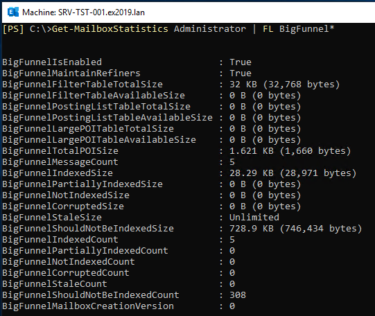 get-mailboxstatistics powershell cmdlet:  How to Rebuild Exchange Search Index