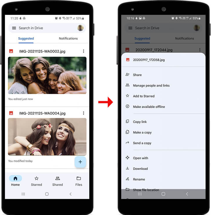  recover old pictures with Google Drive on Android