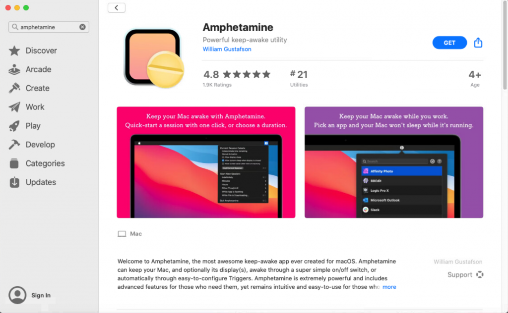 Amphetamine in AppStore