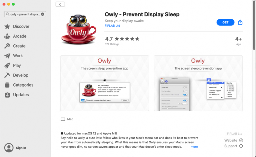 AppStore > Owly app