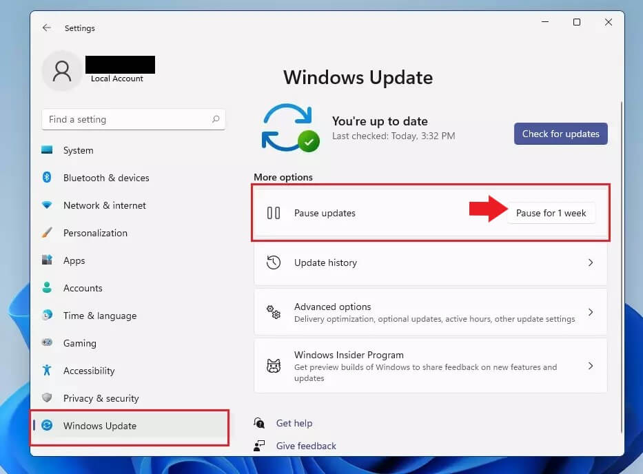 windows-11-pause-updates-for-1-week