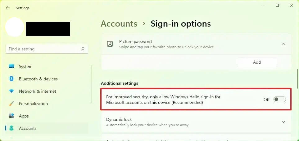 Disable-only-allow-windows-hello-sign-in