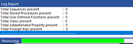 MS SQL repair log report