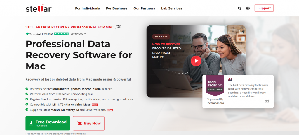 Stellar Data Recovery Professional forMac Homepage