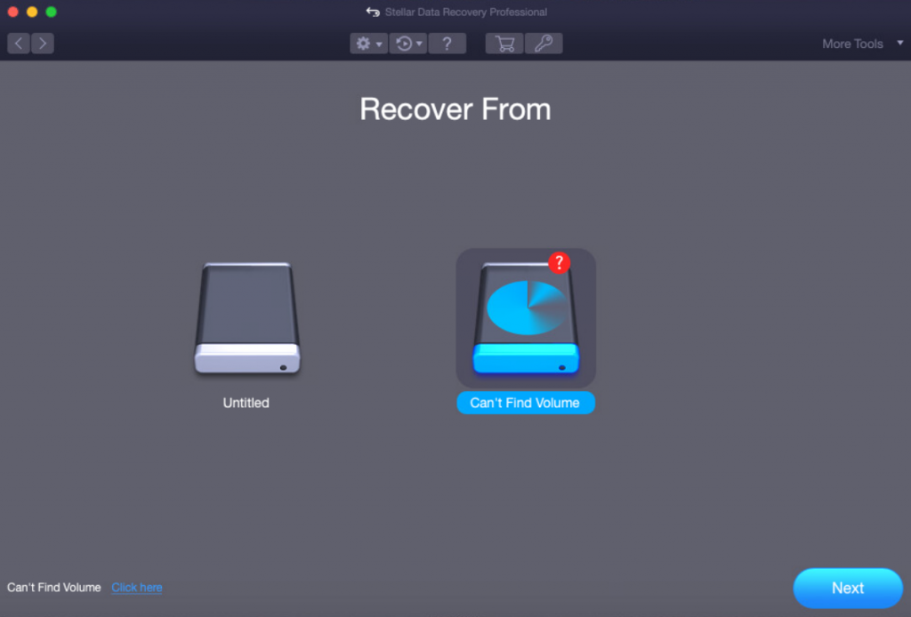 Stellar Data Recovery > Select Where to Recover From