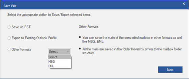 Save As PST option