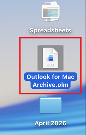 selected items will be saved in .olm file in desired location