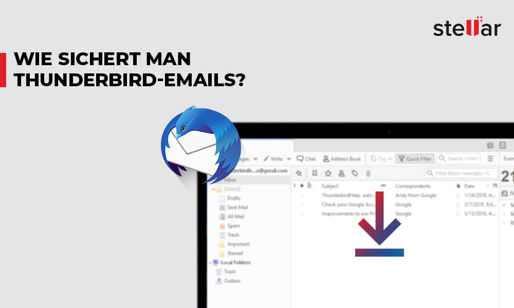 Wie sichert man Thunderbird-Emails?