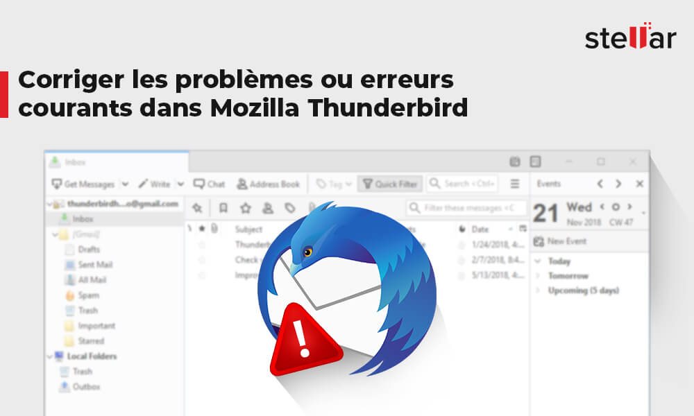 Corriger les problèmes ou erreurs courants dans Mozilla Thunderbird