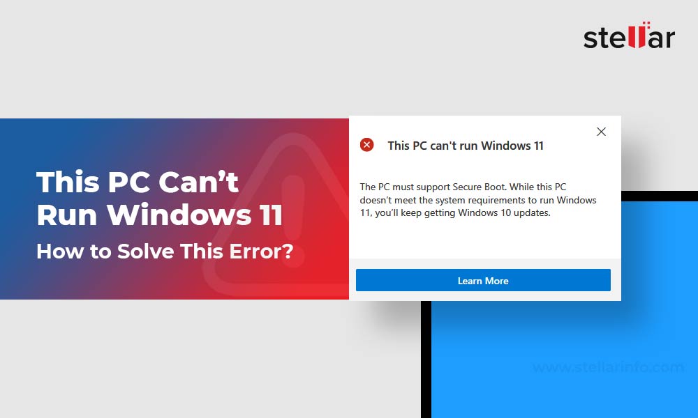 Fix this PC can't run Windows 11 error