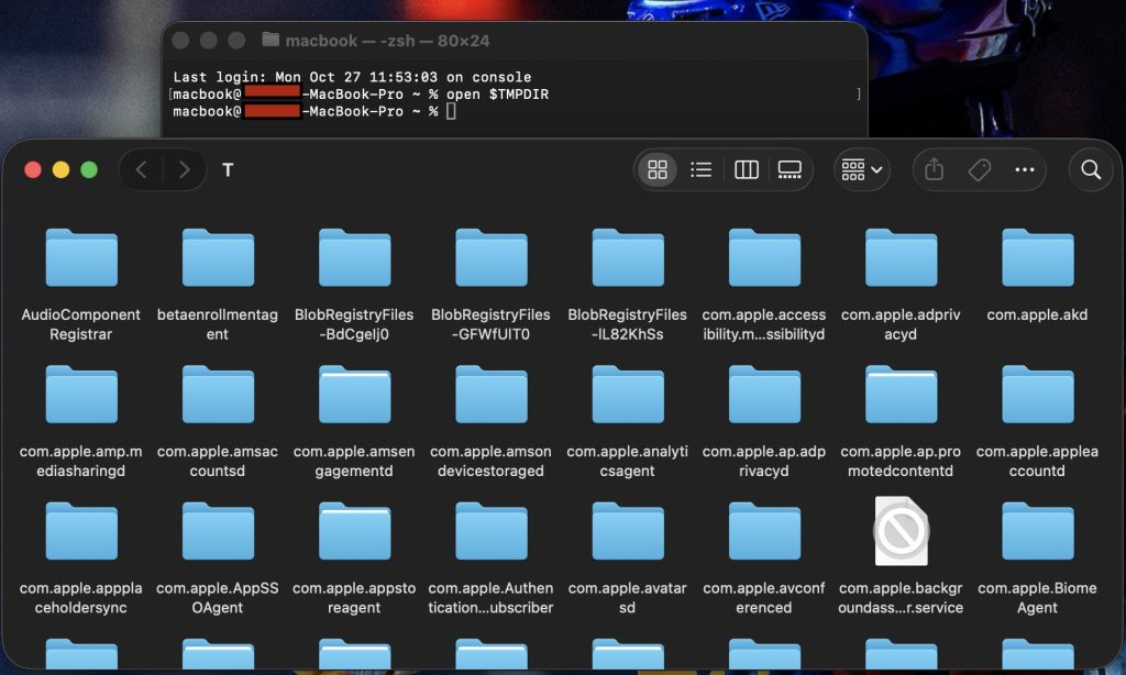 Mac&rsquo;s hidden temporary folder