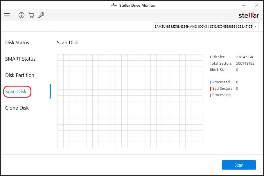 Stellar-drive-monitor-select-scan-disk